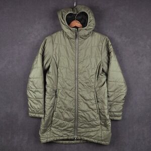 Columbia Waitsburg Ridge II Long Jacket Womens Medium Green Lightweight Puffer